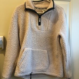 PINK Sherpa Quarter Zip